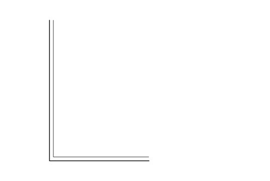 double line corner border graphic vector icon