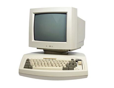 Retro Computer Isolated.