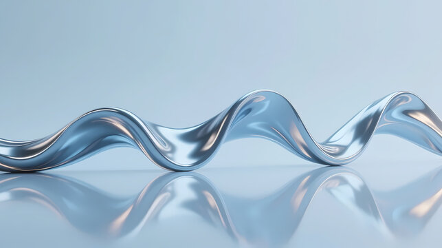 Liquid metal wave with futuristic aesthetic