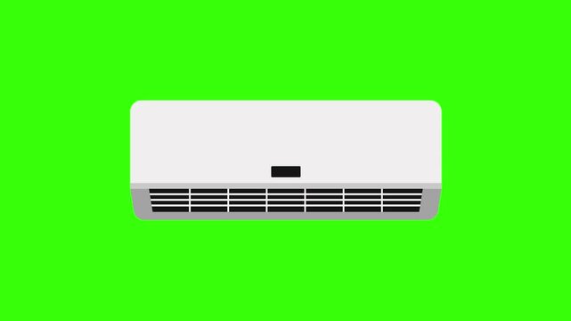 Broken smart AC unit displaying system failure warning on green screen