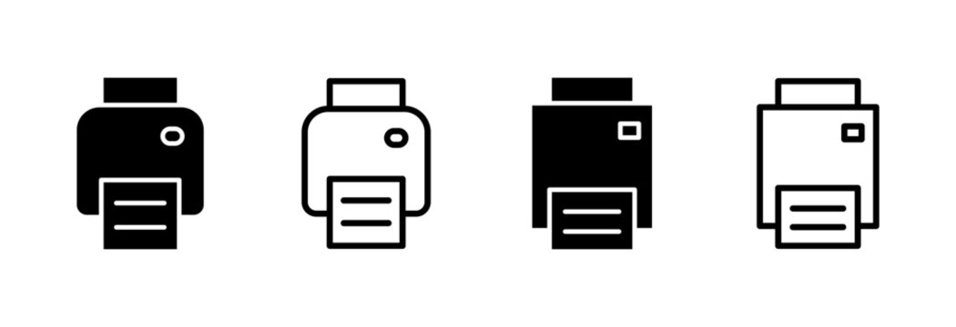 Print icon symbol for apps and websites. printer sign and symbol