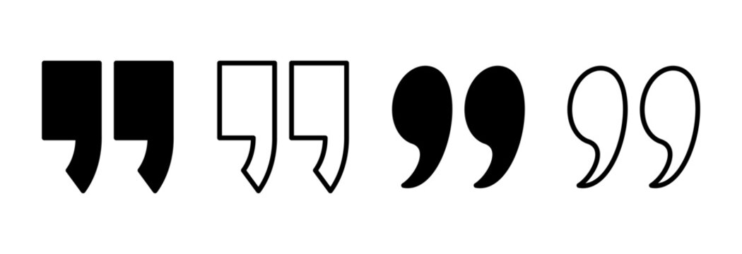 Quote icon symbol for apps and websites. Quotation mark sign and symbol