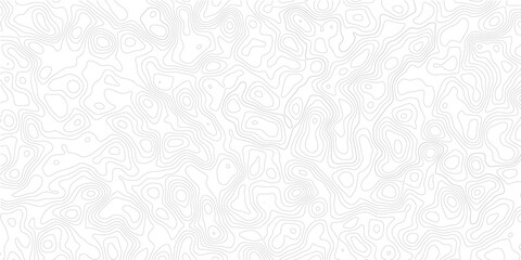 Abstract white and black  topographic contour map background with geographic elevation lines, minimal terrain relief pattern and paper texture © Noor Al Barakah