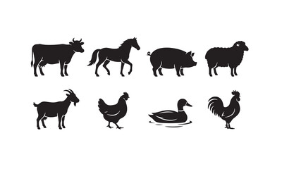 Obraz premium Wild Animals Silhouette Vector Pack 