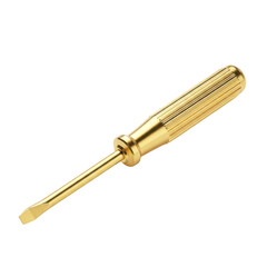 Fototapeta premium Golden textured screwdriver with ergonomic handle