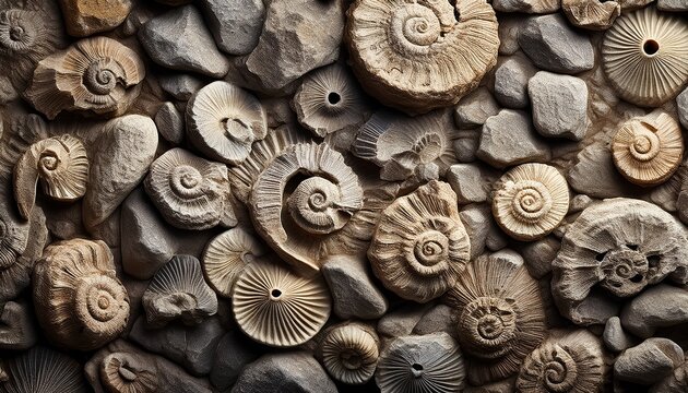 Limestone Fossils Texture Background