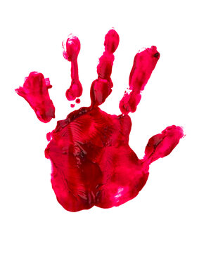 Bloody Handprint Halloween Illustration