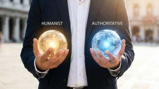 Humanist authoritative centralization decentralization dilemma concept contrast choice balance governance power control leadership policy
