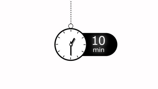 Abstract clock icon illustration. arrow Clock icon Digital and analog clock 10 minutes isolated on black background. and creating a stunning illustration.4k illustration