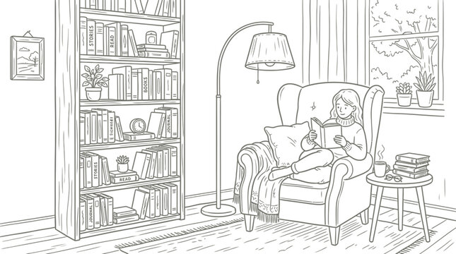 man and woman reading a book