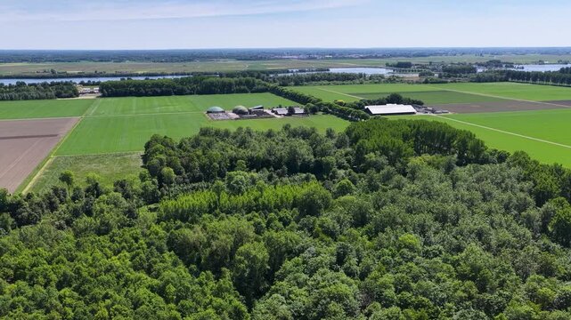 Aerial of a possible location for a barracks in Zeewolde, Flevoland. The site is mentioned as a possible location for a new Defence barracks for the Dutch Armed Forces.