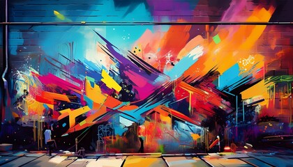 Fototapeta premium abstract graffiti backdrop graffiti wall street art urban culture
