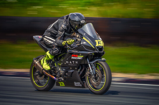 Regular training in Riga, Latvia, Bikernieki on 12-05-2026  Motorcyclist Racing on a Track