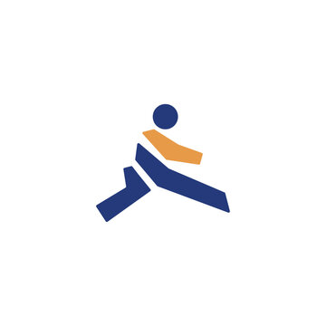 Runner sport fitness logo symbol
