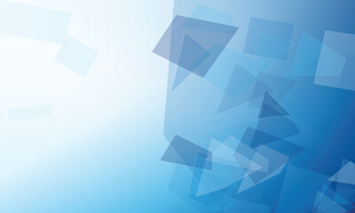 Obraz premium Abstract geometric shapes floating in a gradient blue background with soft light