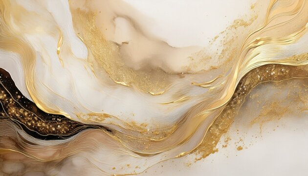 beige and gold glitter abstract watercolor background texture