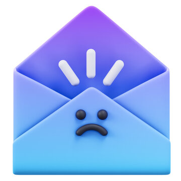 empty inbox 3d illustration