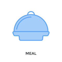 Fototapeta premium Meal Icon Lineal Blue Style. Vector Illustration For Graphic Design