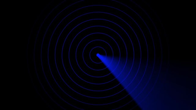 Radar screen animation on map background. Signal transmitted sonar radar .Air traffic control radar display showing multiple planes in transit,