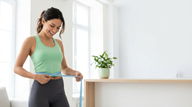 Measuring waist circumference to track fitness progress