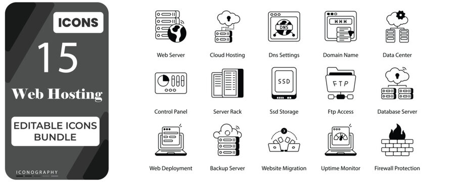 Web Hosting Icons Bundle