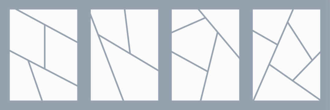Image collage layout template. grey mosaic mood board grid collection. picture frame set. photo album idea for banner, poster, comic page, flyer, brochure, booklet, memory wall design. vector pack . 