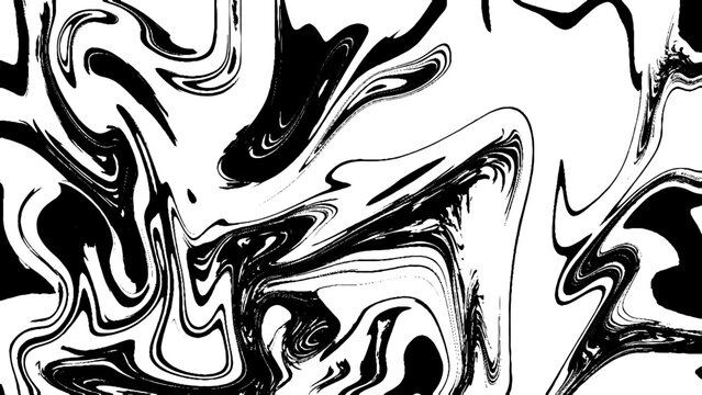 Ebru liquid black and white background.