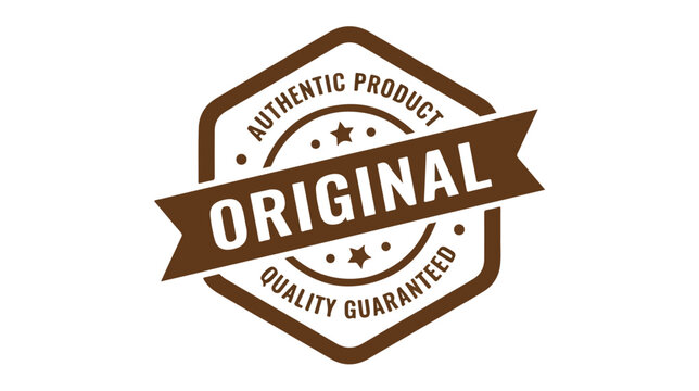 Authentic product original quality guaranteed hexagon stamp badge.