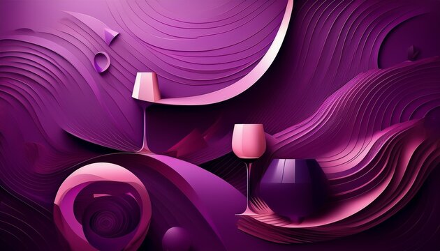 Fondo Abstracto De Figuras Geometricas Color Morado De Vino Tinto