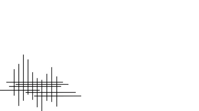Black lines forming a complex geometric pattern on a transparent background