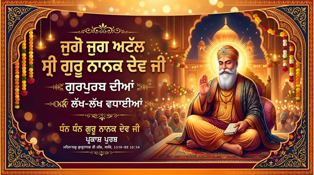 Shri Guru Nanak Dev Ji, Sikhism Founder, Gurpurab Celebration, Spiritual Gathering