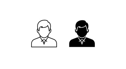 Fototapeta premium User avatar profile icon set with interface pictogram silhouette