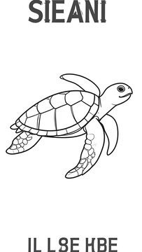Sea Turtle Outline.