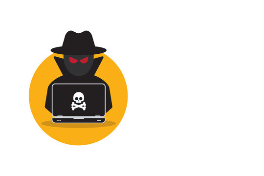 Hacker at laptop	