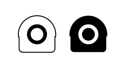 Round edge enclosure icon set with enclosure geometric minimalist © Al Rafi