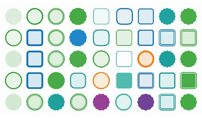 Modern Tick Mark Button Icons with Circular Check Symbols Vector Set © Sobuj