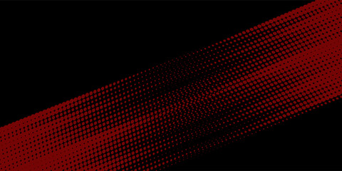 Fototapeta premium Halftone dots red and blue color pattern gradient grunge texture background. Dot pop art comic sport style vector illustration. modern background