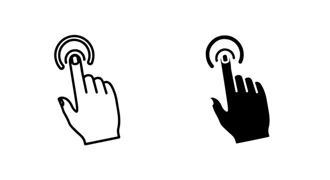 Double tap gesture icon for touchscreen interface interaction