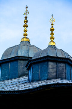  Blue Mosque Domes with Gold Minarets