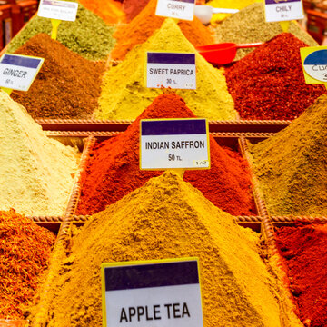 Colorful Spice Market Display