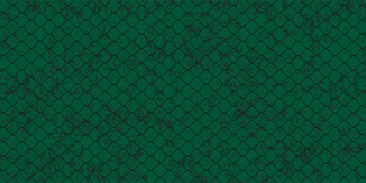 PrintA closeup shot of a metal mesh fence, net iron metal for background and texture, Green mesh fence with attached green privacy screen fabric, providing visual cover and wind protection