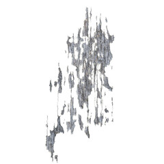 Fototapeta premium Detailed weathered wood texture with peeling paint isolated on transparent background