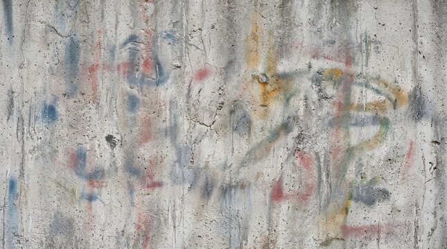 Faded Concrete Spray Paint Background with Empty Urban Wall Texture