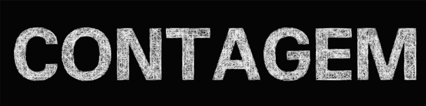 Sketch black and white Contagem text design element