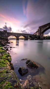 Stone Bridge at Dusk.