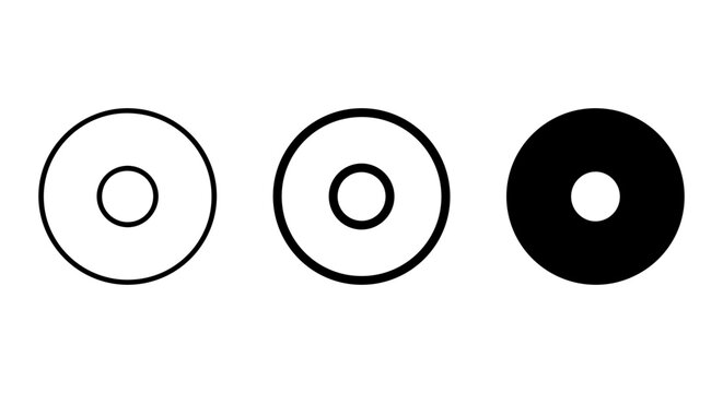 Concentric Circles, Ring Shapes, Simple Geometric Icons, Minimalist Design Elements