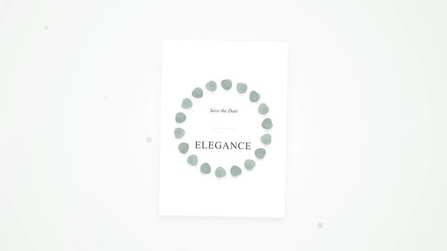 Elegant circular design with the word elegance in the center.