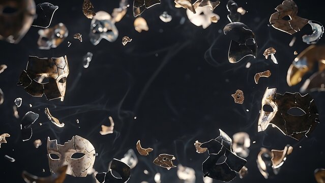 Splashing Water Droplets on Dark Background