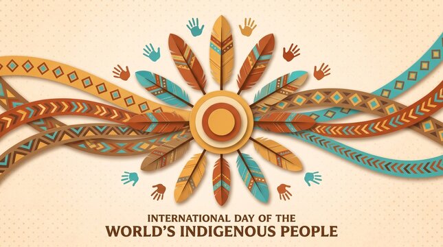 International day of the world indigenous people illustration
