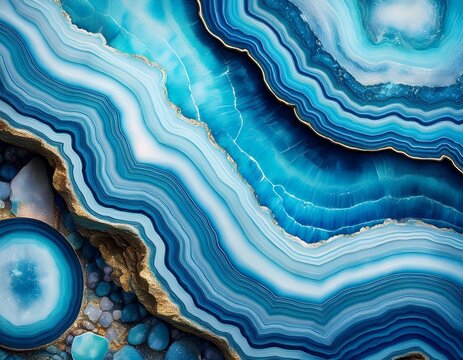 blue geode larimar stone larimar background larimar texture ai generated